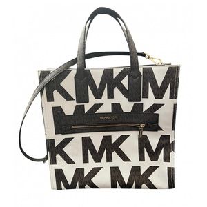Michael kors briefcase bag. White with brown logo